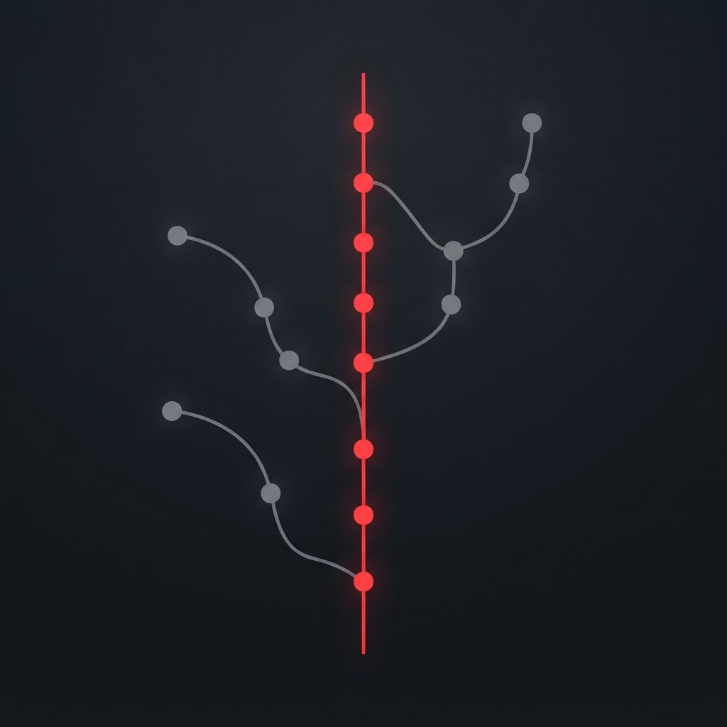 Branching diagram of open-source project forks